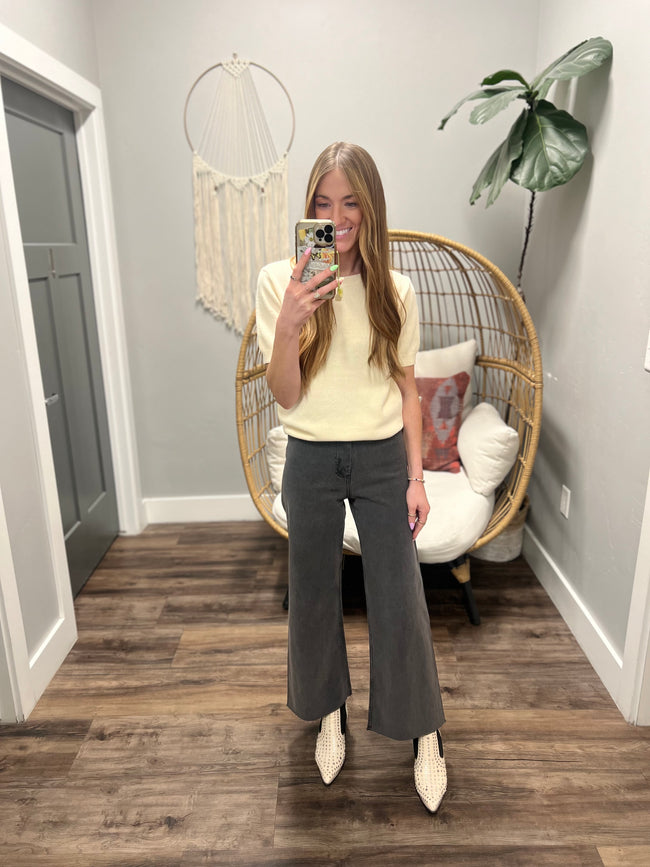 STEFANIE IVORY SWEATER TOP