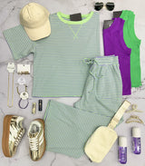 LIME RICKY 2 PIECE WIDE LEG SET