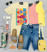 CREAM TROPICAL FISH GRAPHIC TEE