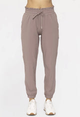DANICA MAUVE HIGH WAIST RUFFLE TOP JOGGERS