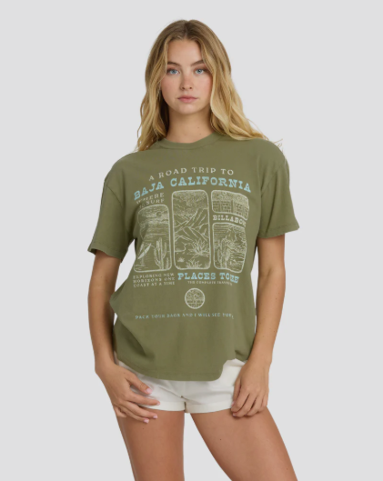 BILLABONG FLYING TO THE MOON GRAPHIC TEE