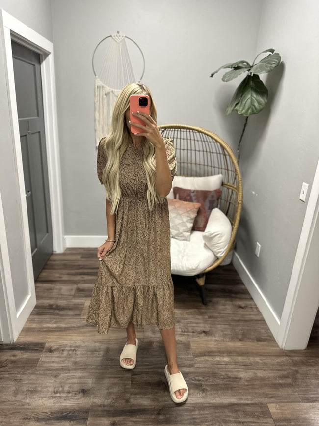 TAWNYA ANIMAL PRINTED MIDI DRESS