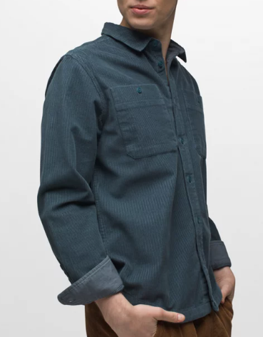 MENS PRANA DEEP STELLAR RIDGECREST LONG SLEEVE SHIRT