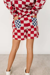 BLOCK PARTY RED WHITE BLUE SHORTS