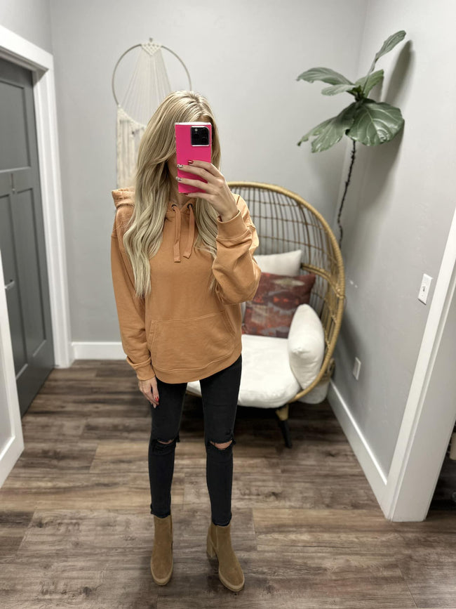ROXY CLAY SHORESIDE OVERSIZED HOODIE
