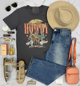 CHARCOAL HOWDY GRAPHIC TEE
