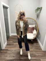 PAISLEY MOCHA AND BLACK LEOPARD CARDIGAN TOP