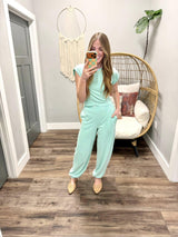 TAYLIE 2 PIECE MINT WASHED SET