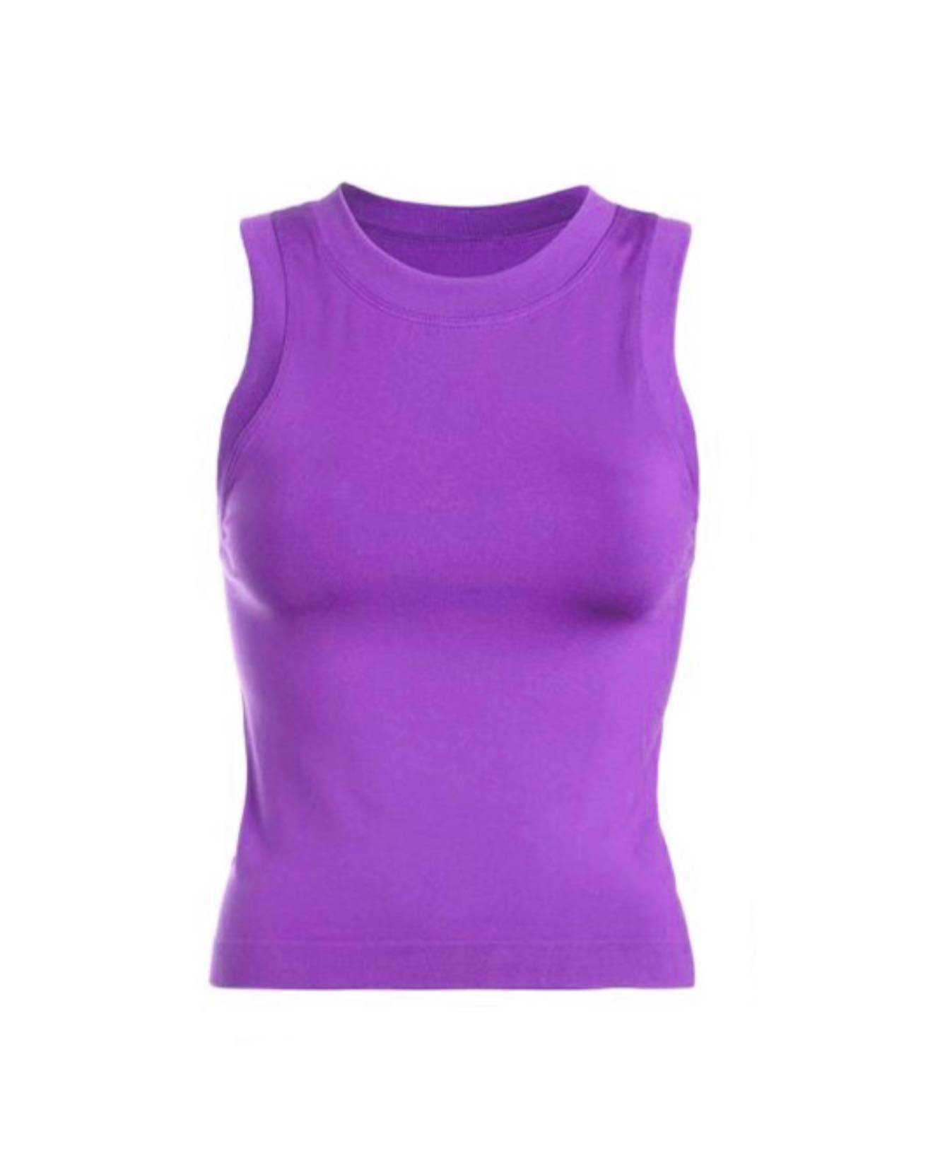 WHO AM I SMOOTH VIVID PURPLE TANK TOP