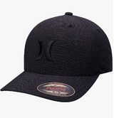 HURLEY BLACK TEXTURES FLEXFIT HAT