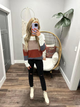 MEET ME AT MIDNIGHT STRIPE SWEATER TOP