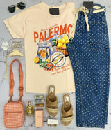 MILA DENIM POLKA DOT TIE FRONT JEANS