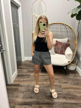 HURLEY SLATE CINDY CHAMBRAY SHORTS