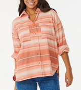 RIPCURL LIGHT PEACH TRIPPIN FLANNEL SHIRT