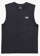 MENS RVCA BLACK SPORT VENT MUSCLE TANK TOP