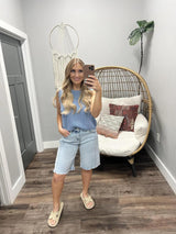 BRANDY HIGH RISE BERMUDA BARREL SHORTS