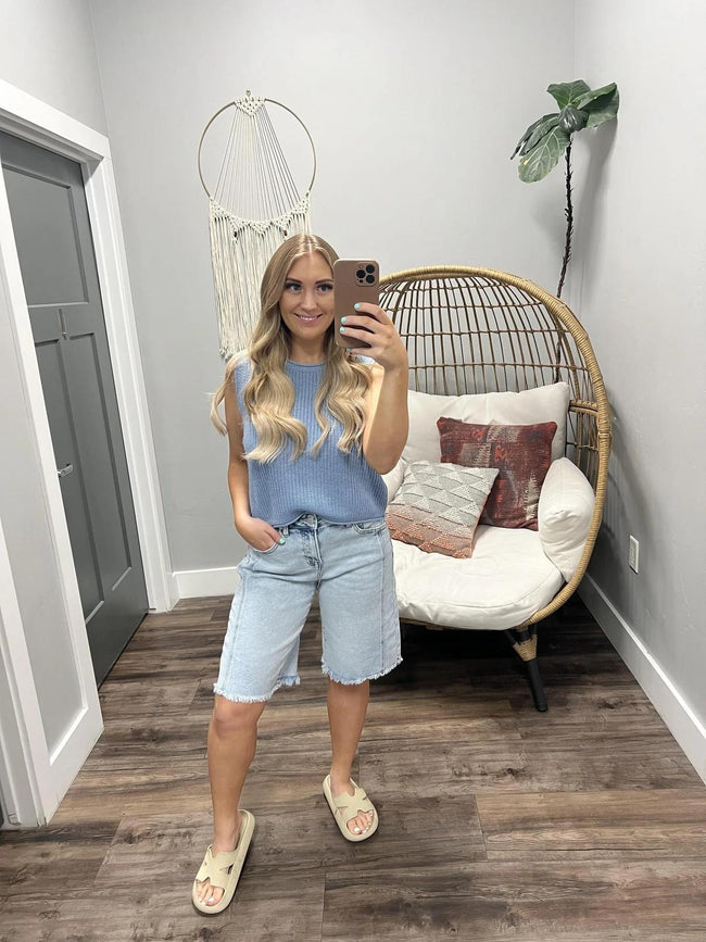 BRANDY HIGH RISE BERMUDA BARREL SHORTS
