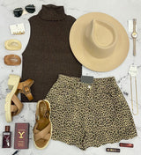 LOLA DARK CHOCOLATE TANK SWEATER TOP