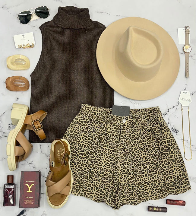 LOLA DARK CHOCOLATE TANK SWEATER TOP