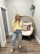 SAMANTHA PALE YELLOW SWEATER TOP
