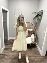 THE WYNN VANILLA SMOCKED DRESS