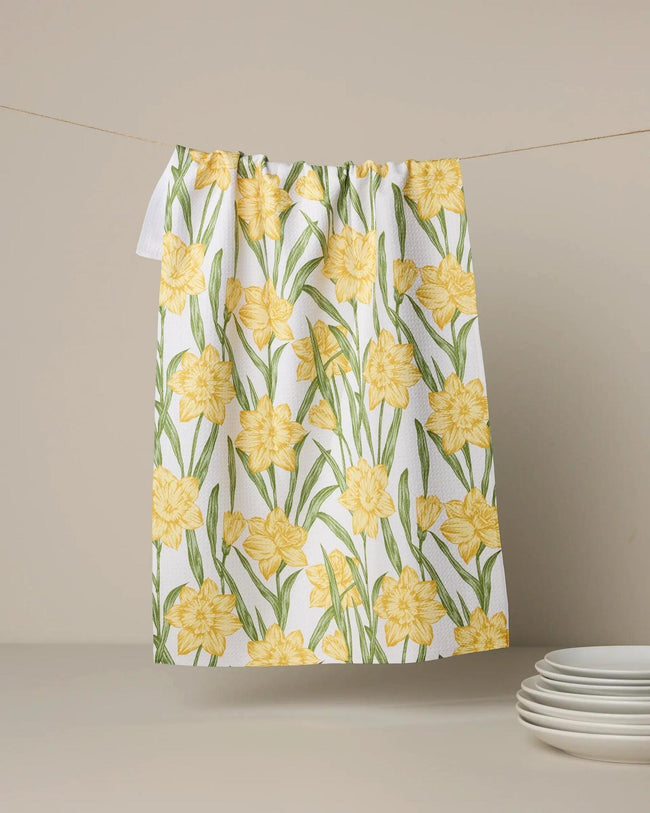GEOMETRY DAFFODIL DARLING TEA TOWEL