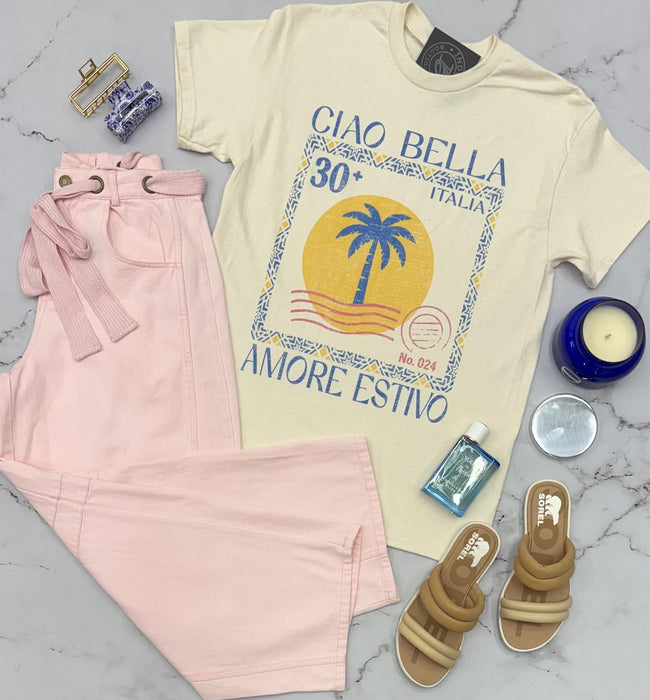 CIAO BELLA PALM TREE GRAPHIC TEE