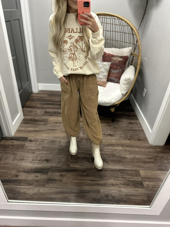BILLABONG CREAM RIDE IN CREW SWEATER