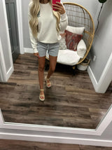 SUPER SOFT STRIPE DRAWSTRING SHORT