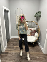 LIGHT OLIVE FREE SPIRIT GRAPHIC TEE