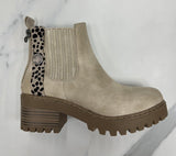 LAYTEN SAND LEOPARD DETAIL BOOTIE