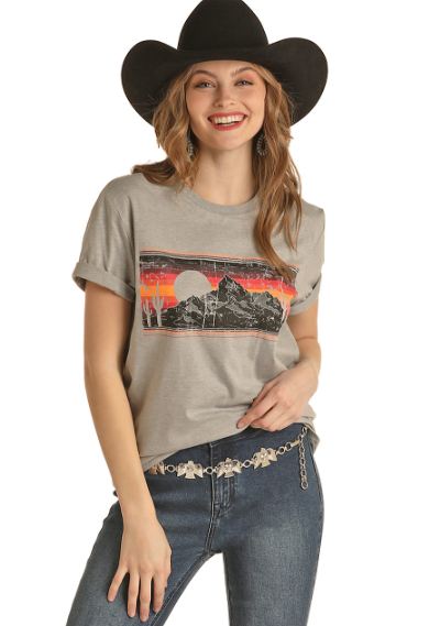 GREY ROCK AND ROLL MOUNTAIN TEE