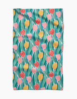 GEOMETRY TRANQUIL TULIPS TEA TOWEL