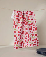 GEOMETRY CHEERY CHERRIES TEA TOWEL