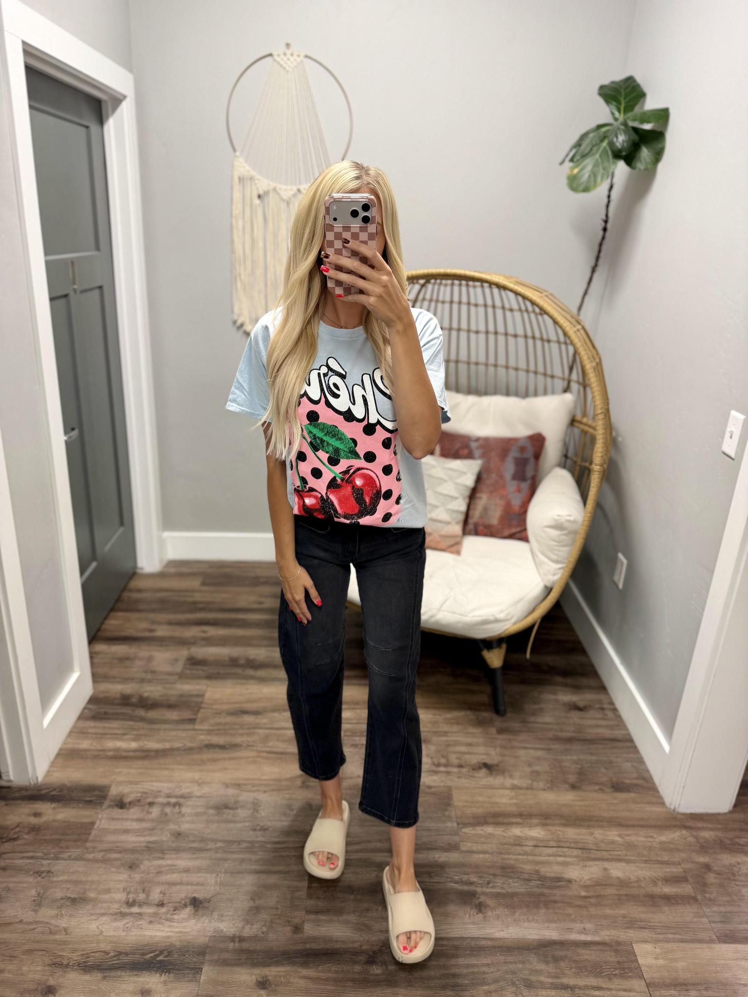 BLUE POLKA DOT CHERIE TEE