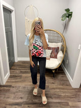 BLUE POLKA DOT CHERIE TEE
