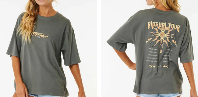 RIPCURL GREY TOUR HERTAGE TEE