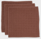 DUSTY ROSE WAFFLE GEOMETRY WASHCLOTH SET
