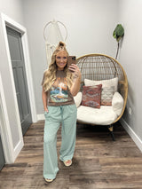 SADIE SAGE GINGHAM PRINT PANT