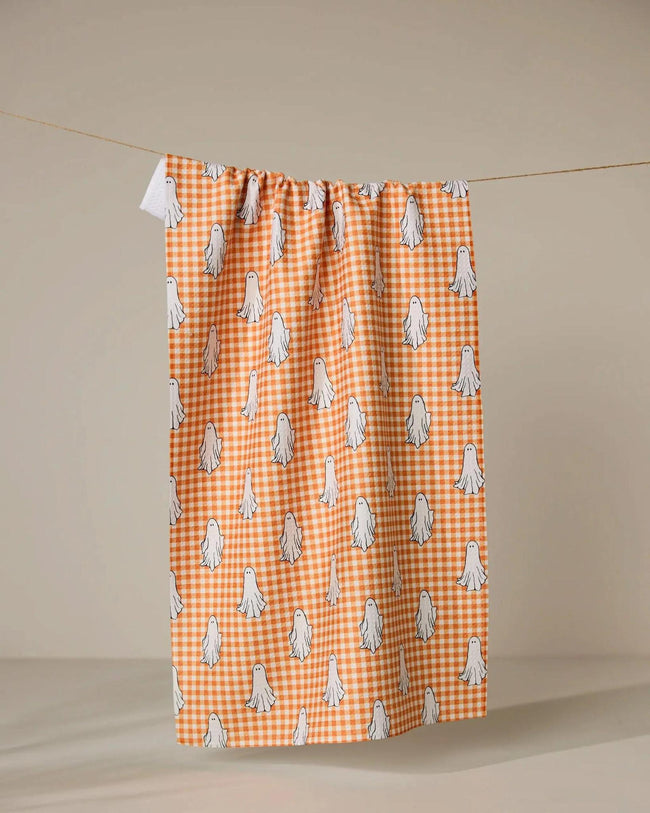 GEOMETRY GINGHAM GHOSTS TEA TOWEL