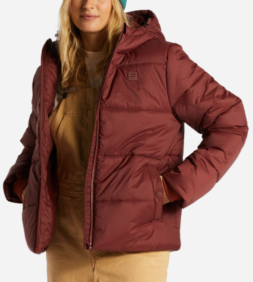 BILLABONG ADVENTURE DIVISION ROSEWOOD TRANSPORT PUFFER JACKET