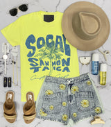 NEON LIME SO CAL GRAPHIC TEE
