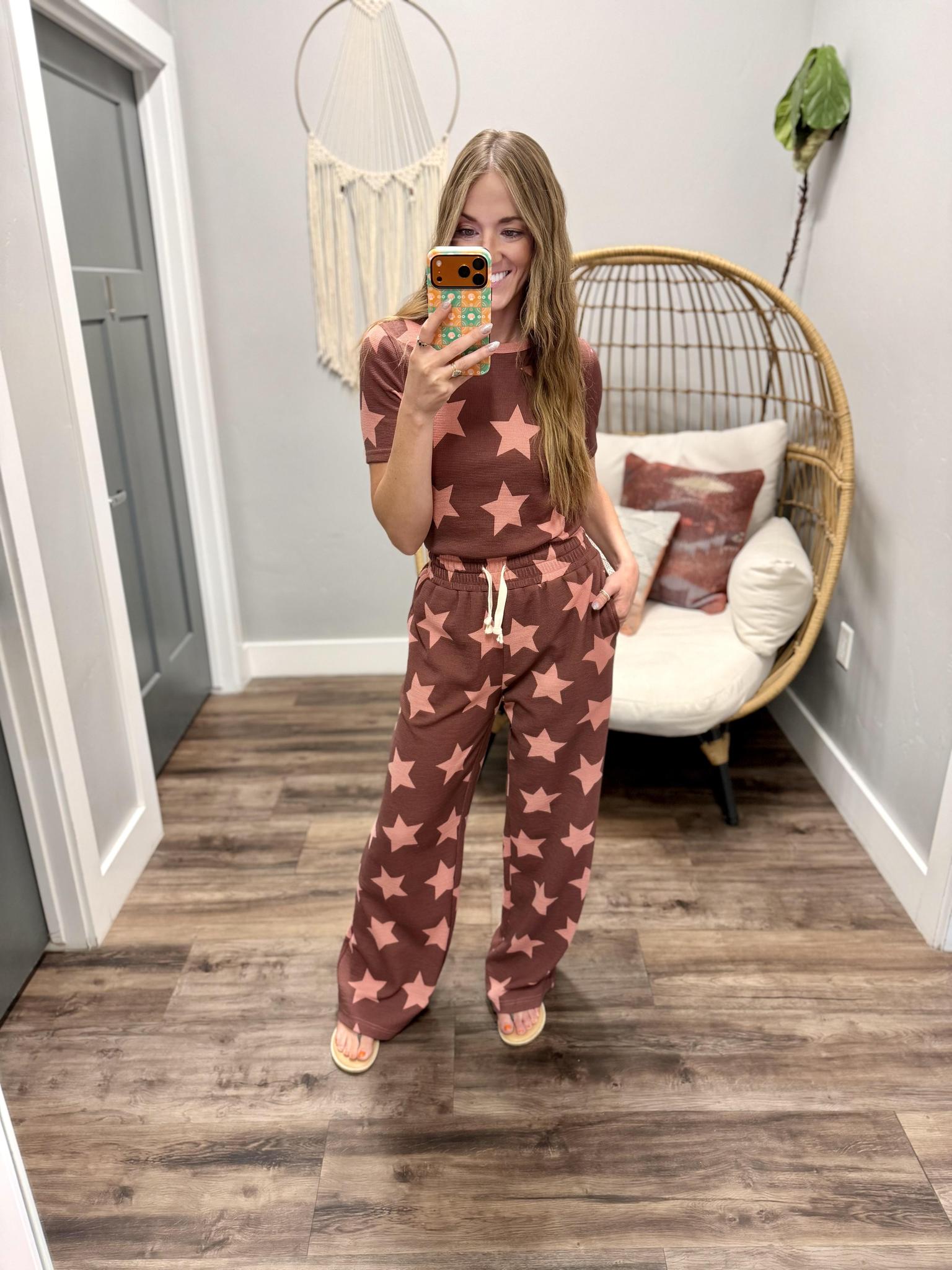STARSTRUCK WAFFLE PANTS