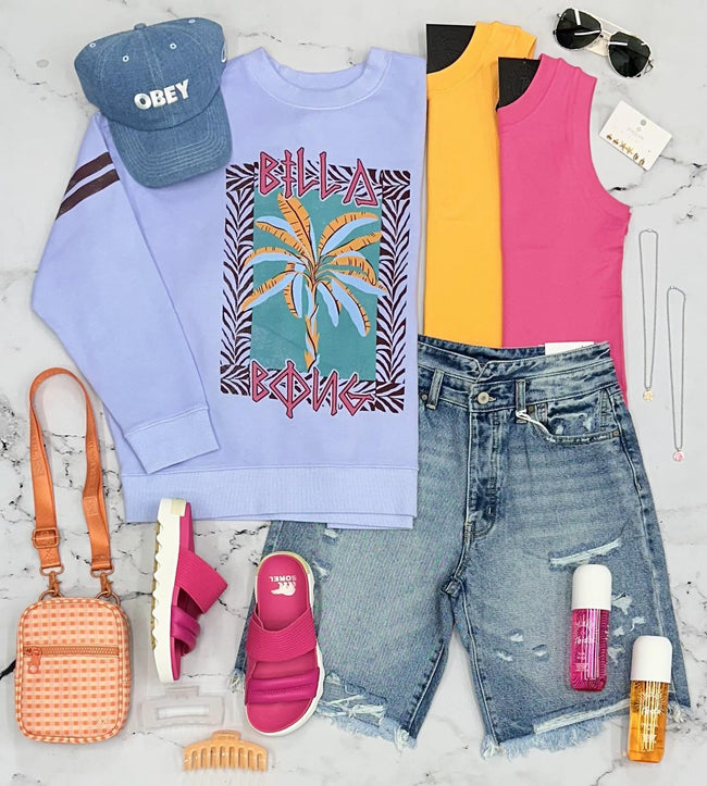 BILLABONG PERIWINKLE ECHO FLEECE SWEATSHIRT