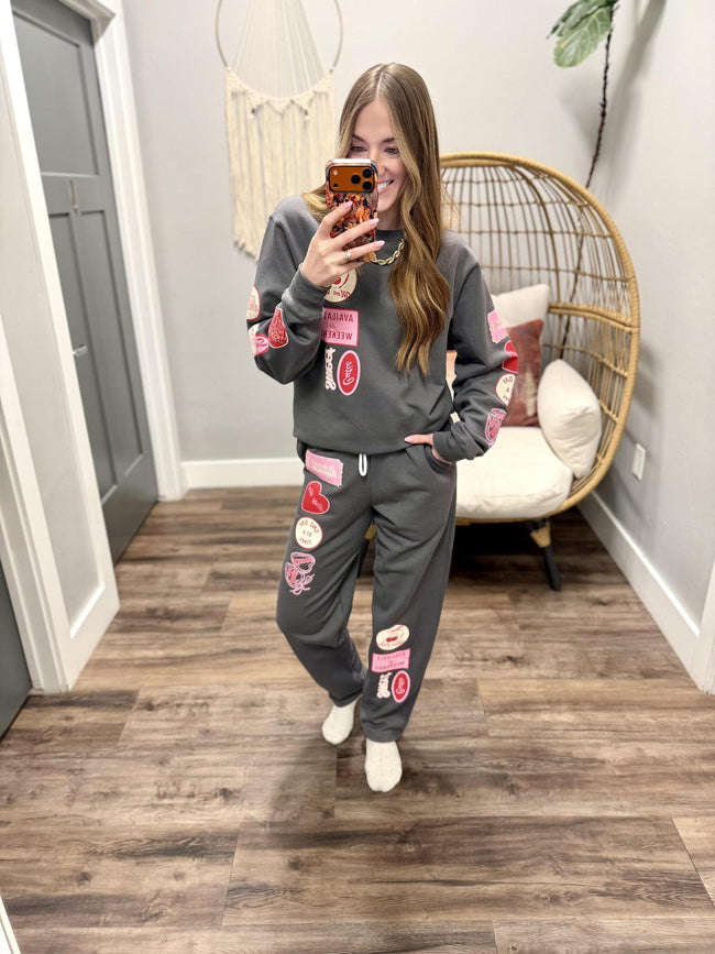 CHARCOAL MON CHERI SWEATPANTS