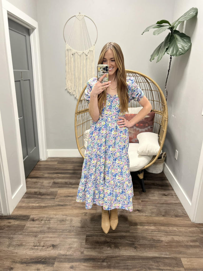 LILA ORCHID FLORAL LILAC DRESS
