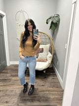 VICTORIA HIGH RISE STRETCH STRAIGHT DENIM JEANS