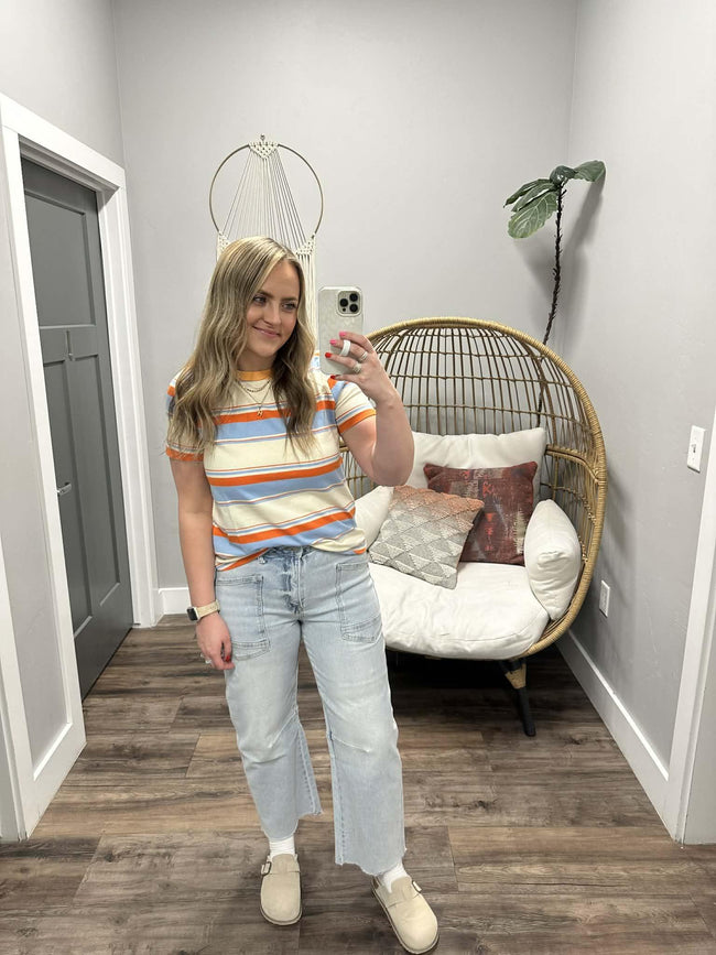 ALYVIA COASTAL STRIPE TOP