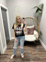 NASHVILLE STAR BLACK AND PINK GRAPHIC TEE
