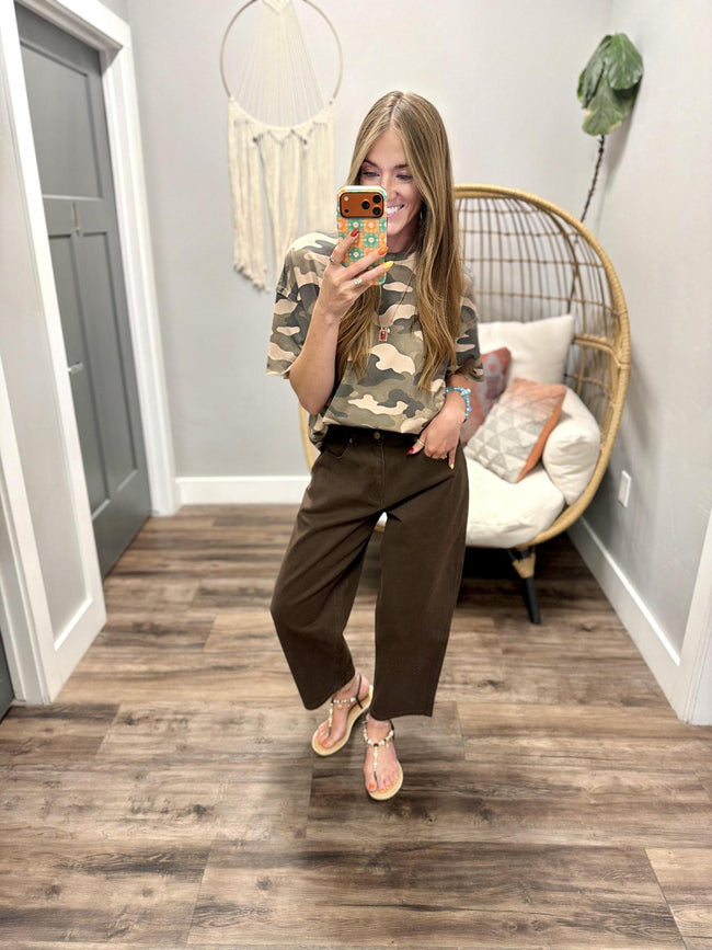 PENNY CHOCOLATE BROWN DENIM JEANS